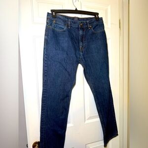 J Crew Mens Jeans The Sutton Straight Dark Wash Denim Size 34x30 Mid-Rise